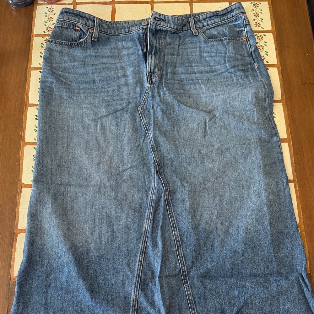 Lucky Brand denim maxi skirt